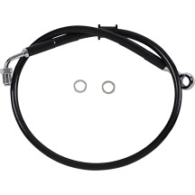 Kit de latiguillos de freno de acero inoxidable — 68 cm, delantero superior, con ABS, negro