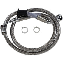 Línea de freno de acero inoxidable de longitud extendida — 69 cm (27-1/4"), Sobredimensionada +10,2 cm (4"), Delantera superior