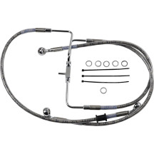 Latiguillo de freno de acero inoxidable longitud extendida — 89 cm (35"), sobredimensionado +15,2 cm (6"), delantero, sin ABS