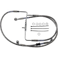 Latiguillo de freno de acero inoxidable longitud extendida — 89 cm (35"), sobredimensionado +15,2 cm (6"), delantero, sin ABS