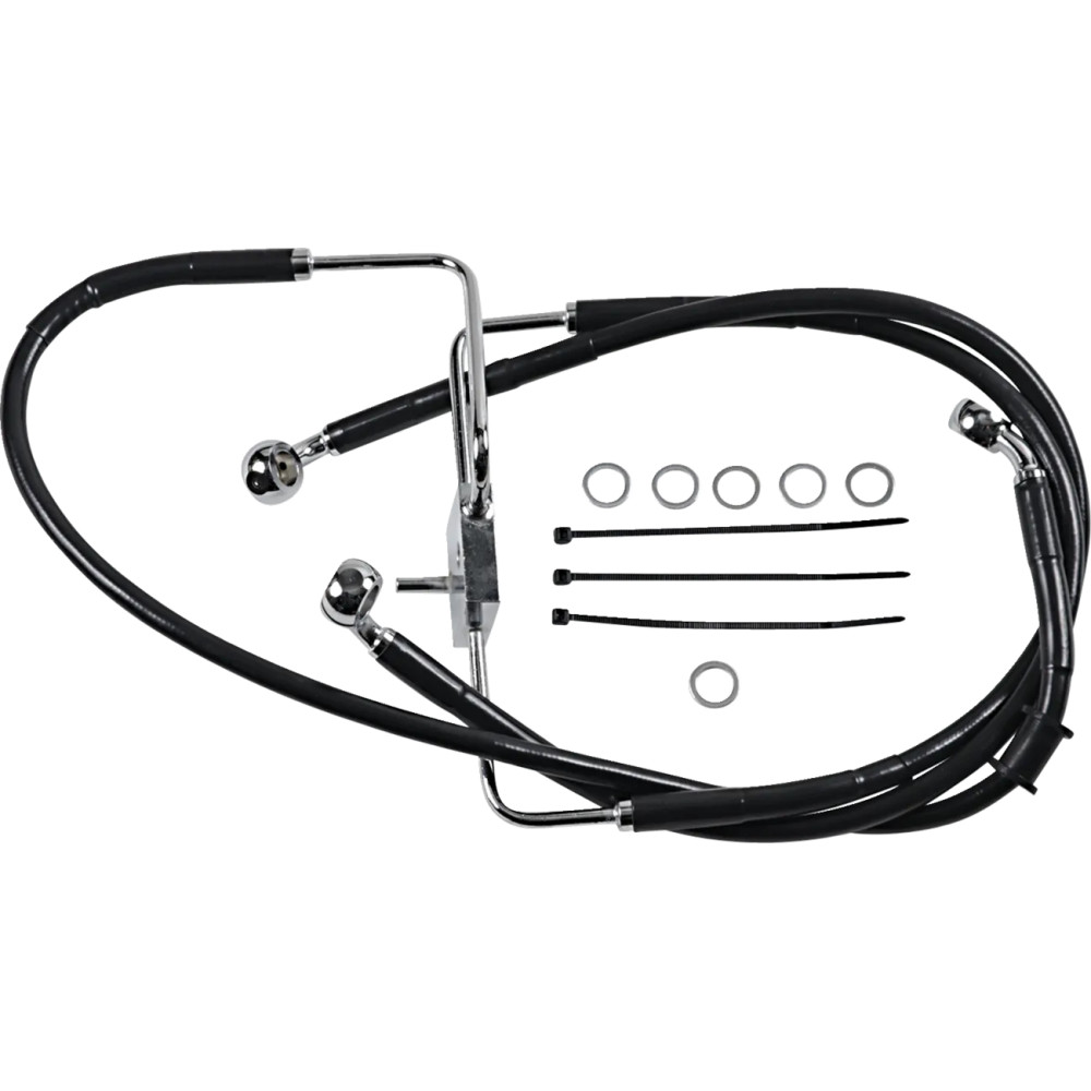 Línea de freno de acero inoxidable de longitud extendida — Sobredimensionado +20.3 cm (8"), 94 cm (37"), sin ABS