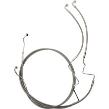 XR Lower Brake Line — Clear stainless steel