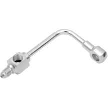 Racor banjo de acero cromado — 3/8" 35° banjo, -3 AN macho, curva 90°