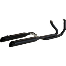 Sistema de Escape 2-Into-2 Two-Step con Cruce — sistema 2-Into-2, silenciador 4-1/2", sondas O2 12 mm y 18 mm, negro