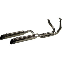 2-into-2 Dominator Exhaust System — 4-1/2 in muffler, 12 & 18 mm O2 bungs, 2-into-2 system