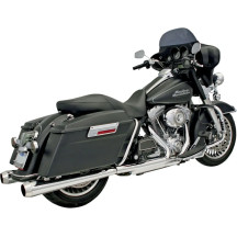 Megaphone Slip-On Mufflers — 4" OD, 2.5" baffles, Chrome