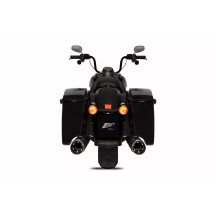 4.33 Inches Slash-Cut Slip-Ons Muffler for HD-TOURING E5 — polished stainless steel, black end cap, 2 slip-on