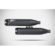 Overlapped Slip-Ons Muffler for HD-HERITAGE CLASSIC — Matte black, right mount