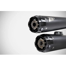 Overlapped Slip-Ons Muffler for HD-HERITAGE CLASSIC — Matte black, right mount