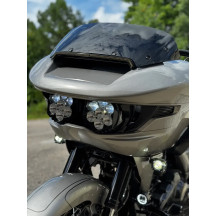 Shark Demon® 2 Dual Headlight Kit — Harley‑Davidson® fit, bracket mount, gloss black