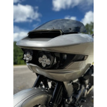 Shark Demon® 2 Dual Headlight Kit — Harley‑Davidson® fit, bracket mount, gloss black