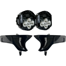 Shark Demon® 2 Dual Headlight Kit — Harley‑Davidson® fit, bracket mount, gloss black