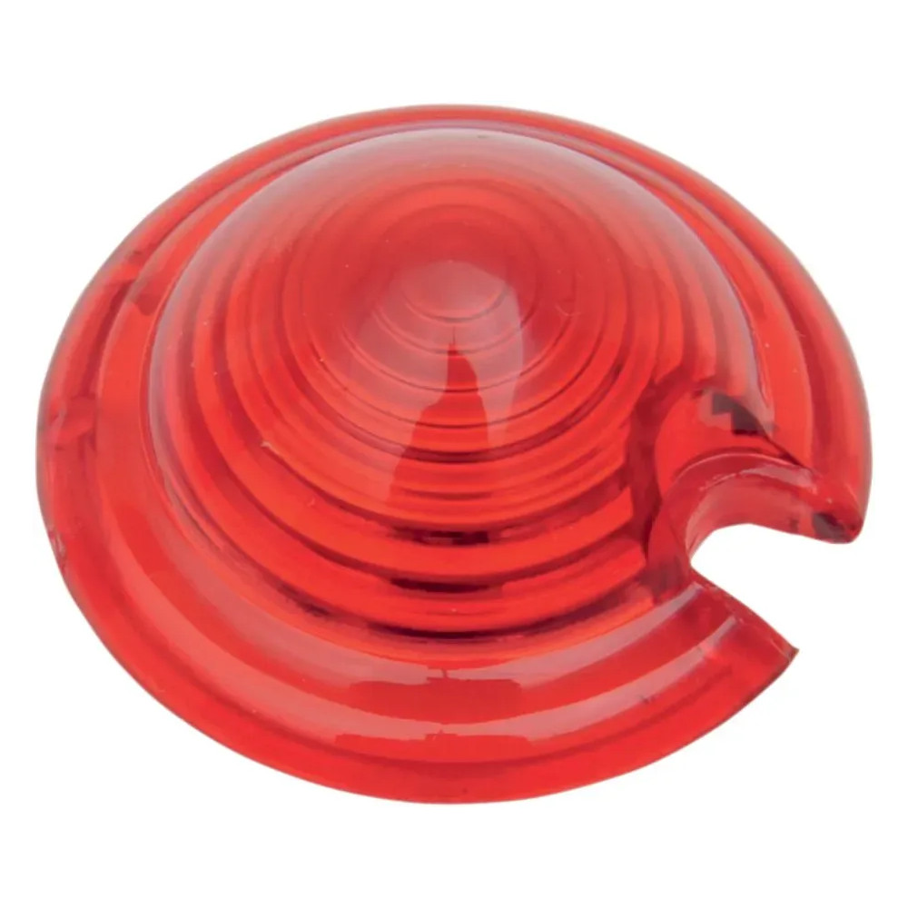 Lente de reemplazo de luz trasera estilo chopper años 50 — Rojo, Redondo