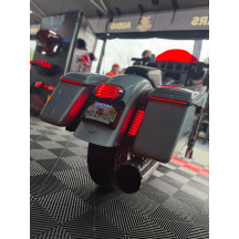 ProBEAM® Kit de luz trasera LED de perfil bajo — Rojo, lente ahumada, trasera, Harley-Davidson®