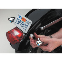 Little Lite Brackets — Front/Rear, Chrome, Pair