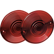 Replacement Turn Signal Lenses for OEM Turn Signals — 82.6 mm (3-1/4"), rear, red, pair