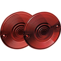 Replacement Turn Signal Lenses for OEM Turn Signals — 82.6 mm (3-1/4"), rear, red, pair