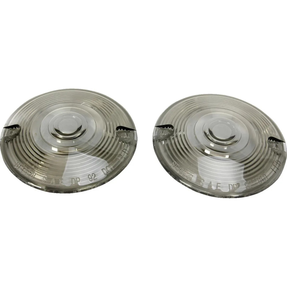 Replacement Turn Signal Lenses for OEM Turn Signals — 82.6 mm (3-1/4"), Front, Rear, Smoke
