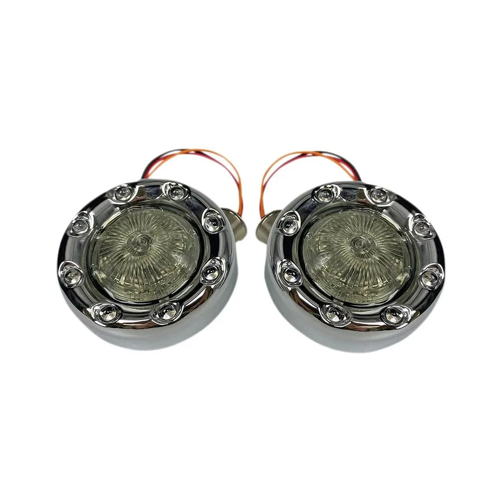 ProBEAM® Rear Bullet Ringz™ — casquillo 1157, rojo, cromado