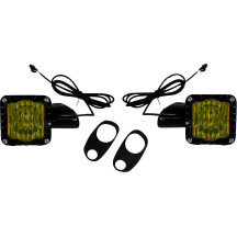 Intermitentes LED Shark Demon® — Harley-Davidson®, lente amarilla, carcasa negra brillante