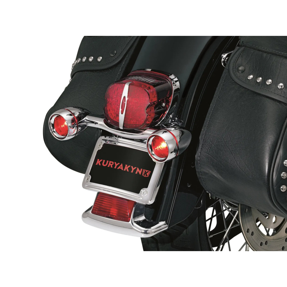 Bullet Light Rear Turn Signal Bar — single-circuit, red lens