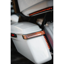 ProBEAM® BAGZ™ LED Saddle Bag Lights — Saddlebag mount, Red lens, Black housing, Pair