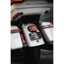 ProBEAM® BAGZ™ LED Saddle Bag Lights — Saddlebag mount, Red lens, Black housing, Pair