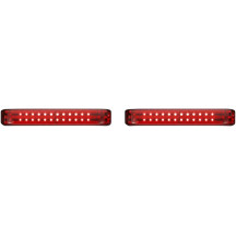 ProBEAM® BAGZ™ LED Saddle Bag Lights — Saddlebag mount, Red lens, Black housing, Pair