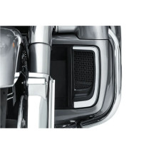 Tracer LED Fairing Lower Grill Inserts — Pair, Chrome trim