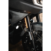 LED Front Fork Lightz™ — 12V, amber lens, for Harley-Davidson