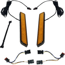 LED Front Fork Lightz™ — 12V, amber lens, for Harley-Davidson