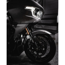 LED Front Fork Lightz™ — 12V, Pair, Black, Smoke