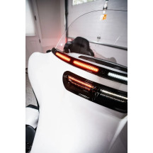 Genesis® 4 All-In-One Dynamic LED Batwing Fairing Vent Insert — Black gloss, Amber & White LEDs, fits Harley-Davidson®