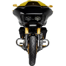 Genesis® 4 Dynamic LED Road Glide® Windshield Trim — Harley-Davidson®, Black, Smoke lens, Pair