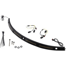 Genesis® 4 Moldura LED dinámica para parabrisas Batwing — LEDs ámbar y blancos, lente ahumada