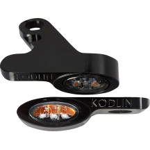 Elypse LED 2-1 intermitentes delanteros — Harley-Davidson®, aluminio mecanizado, negro, ámbar/blanco
