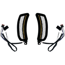 Fairing Vent Lights — Black housing, Amber/White LEDs, for Harley-Davidson