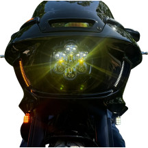 Fairing Vent Lights — Black housing, Amber/White LEDs, for Harley-Davidson