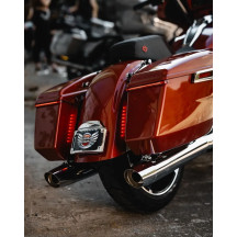 Luces LED de perfil bajo para alforjas — Harley-Davidson®, lente roja