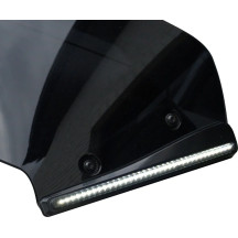 Moldura LED para parabrisas con intermitentes — 36 LED, lente ahumada, negro brillante, compatible con parabrisas OEM