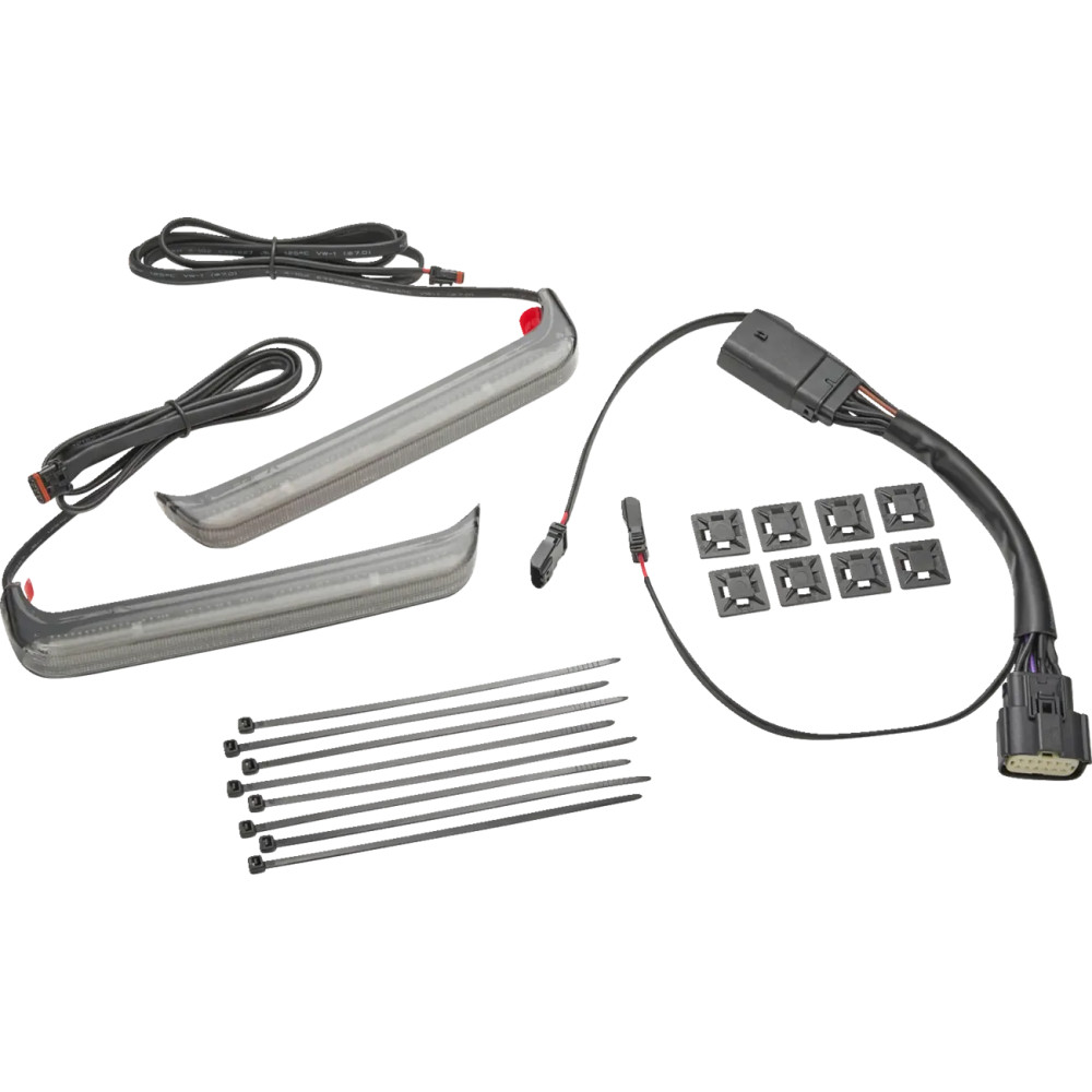 Bag Lights — Harley-Davidson®, Bag Blades®, saddlebag, smoke lens, red LEDs