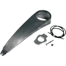 Softail Dash with Ignition Relocation Kit — fits stock-length tank, Silver