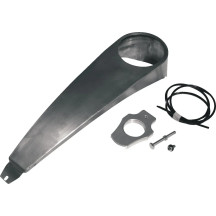 Softail Dash with Ignition Relocation Kit — fits stock-length tank, Silver