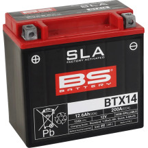 SLA Factory- Activated AGM Maintenance-Free Battery — 12V 12Ah, 200A CCA, BTX14, left/right front terminals