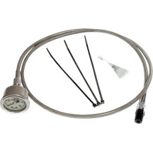 Remote Oil PSI Gauge Kit — 1.5" gauge, 0-100 psi, Chrome