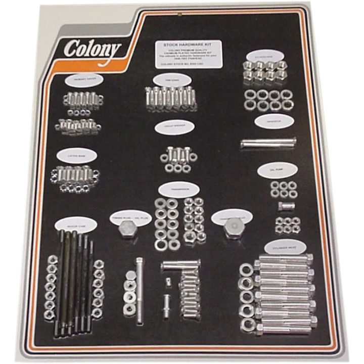Kit completo de tornillería de serie — motor, recubierto de cadmio