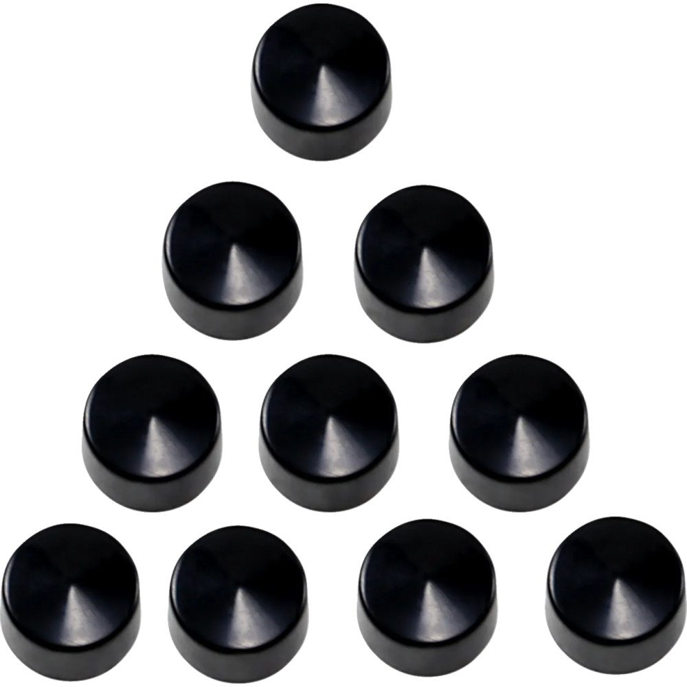 Bolt Covers — 1/2" bolt, 10-pack, black matte