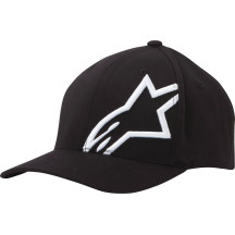 Gorra Corp Shift 2 de visera curvada — S/M, Flexfit®, negro