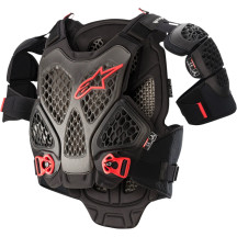 Protector de Pecho A-6 — M/L, Negro, Gris, Rojo