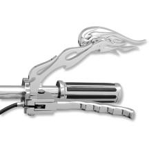 Flame Style Die-Cast Mirrors — 5/16"-18, 6" stem, Chrome